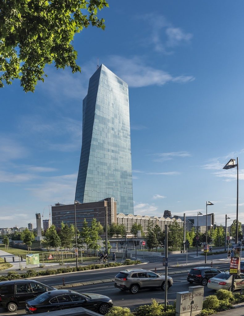 Evropska centralni banka - sidlo ve Frankfurtu nad Mohanem